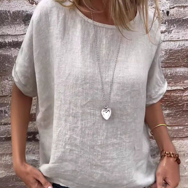 Bluse i bomulds-linned: komfort og elegance i hverdagen