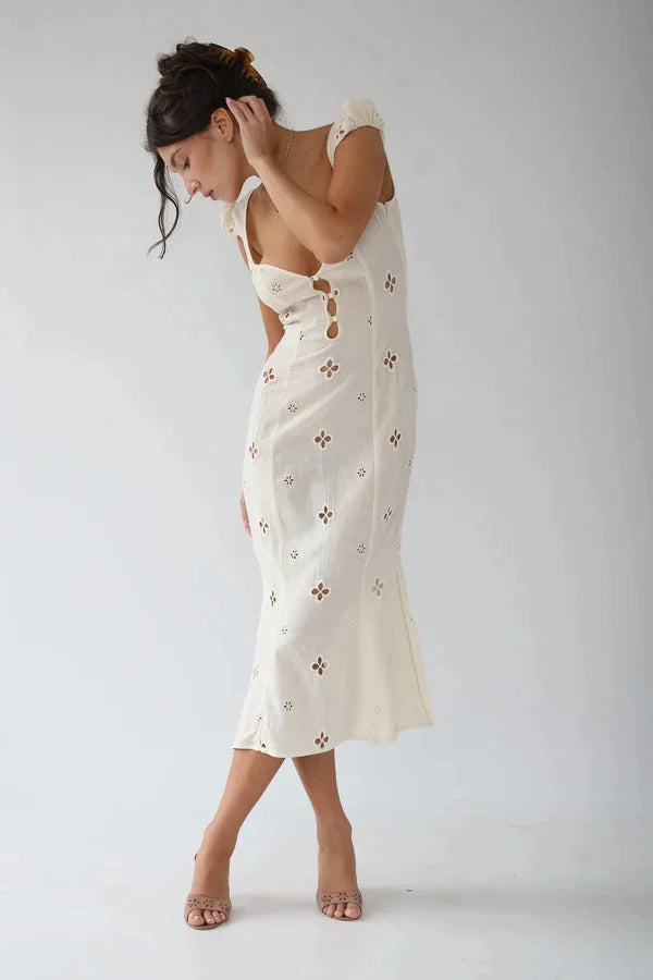 Embroidered cotton dress